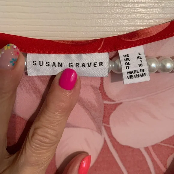 Red Tropical print Sleeveless Dress - Picture 2 of 11